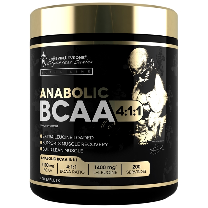 Kevin Levrone ANABOLIC BCAA 4:1:1 400 tablets | Enhanced Endurance | Designed for High-Intensity Training & Active Lifestyles | Supports Quick Muscle Recovery | 200 Serving | SD0435897 Levrone Black | SD0435897