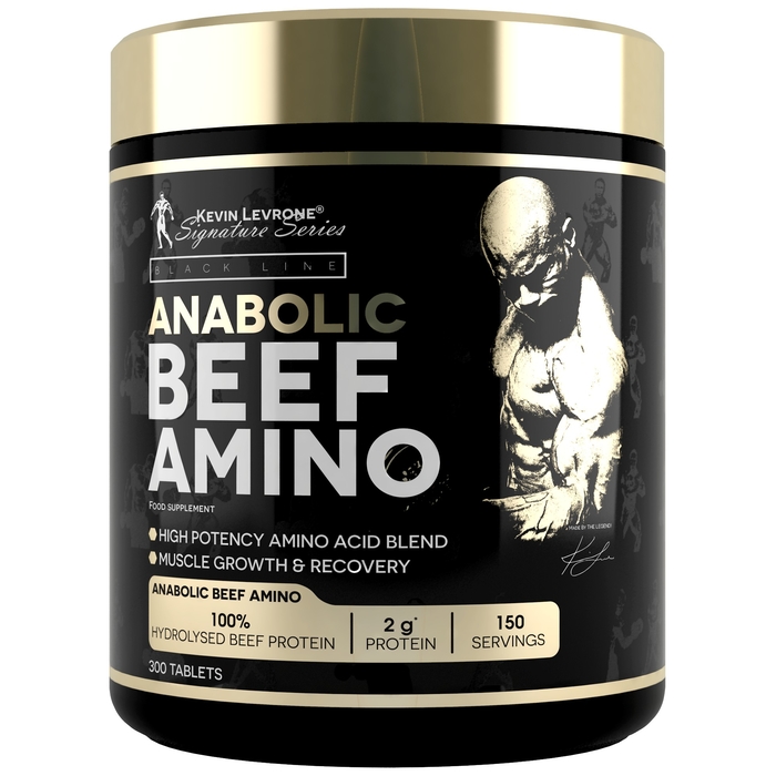 Kevin Levrone ANABOLIC BEEF AMINO 300 tablets | Premium Hydrolyzed Amino for Muscle Growth & Recovery | Optimal Absorption, Concentrated Amino Acids | Ideal for Athletes & Bodybuilders | JW2196835 Levrone Black | JW2196835