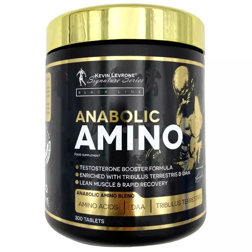 Kevin Levrone Anabolic Amino, 300 Tablets, Recover Faster, Enriched with Tribulus | QN2615438 Levrone Black | QN2615438