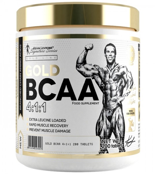 Kevin Levrone Gold BCAA 4:1:1 Tablets, 200 Tablets, Enhance post-exercise Muscle Recovery | NJ5349128 Levrone Gold | NJ5349128