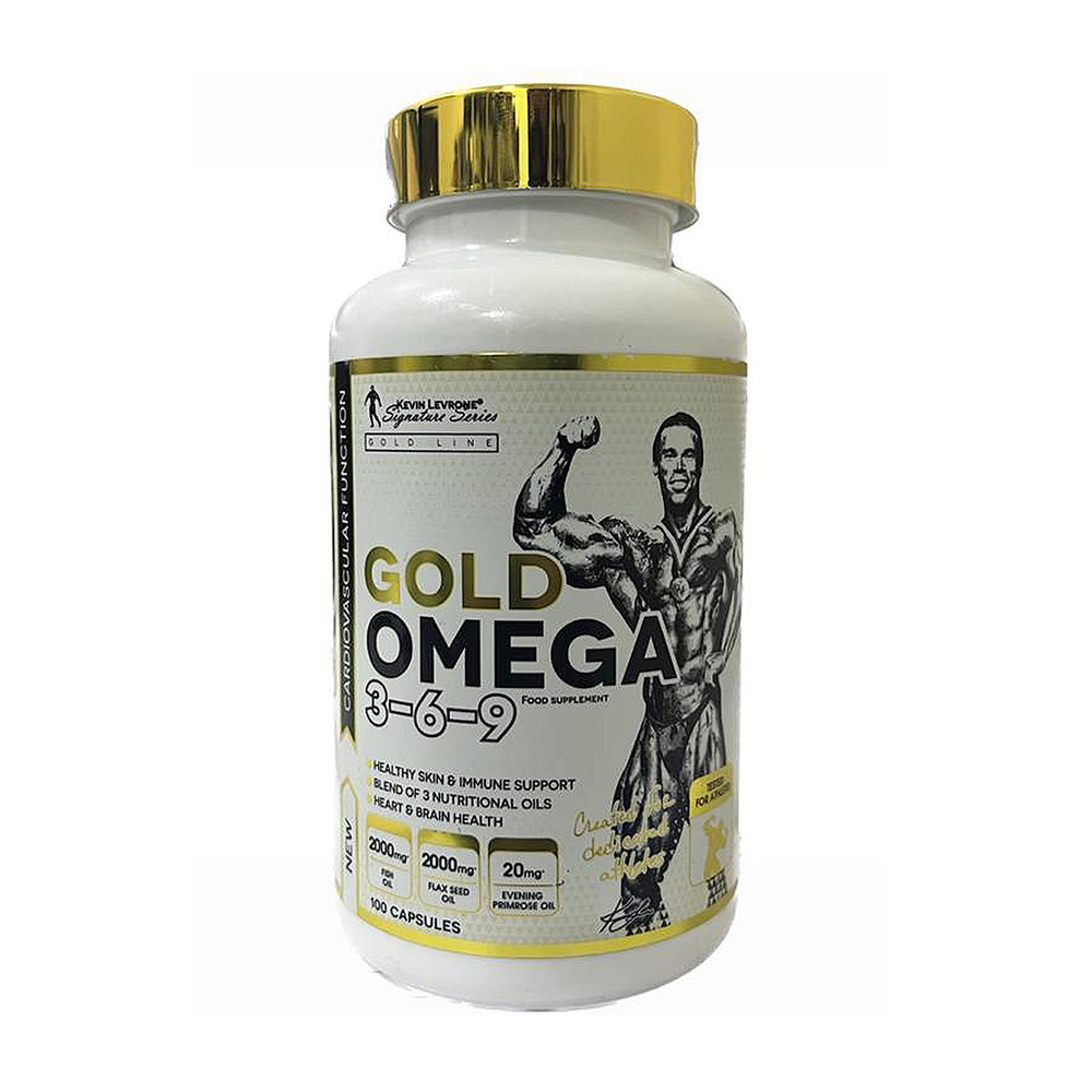 Kevin Levrone Gold Omega 3 6 9, 100 Capsules, Support Brain Health, Support Heart Health | TY3105462 Levrone Gold | TY3105462