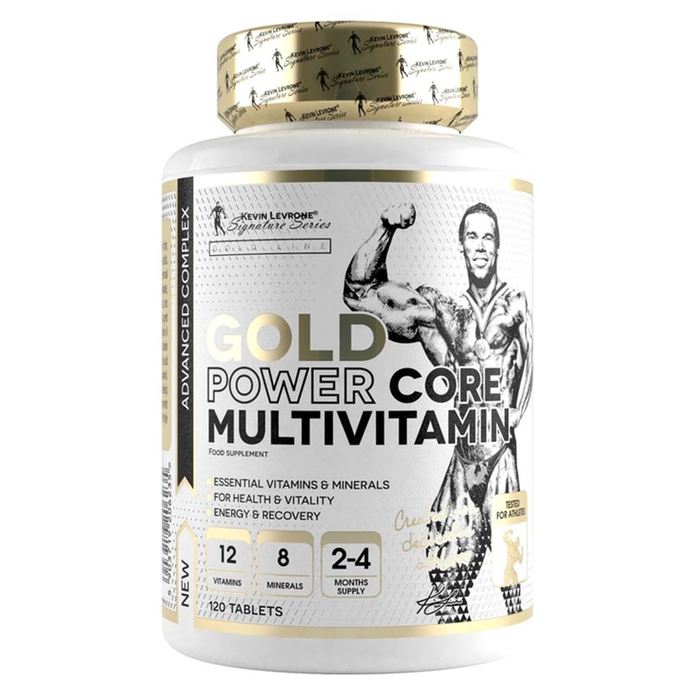 Kevin Levrone Gold Power Core Multivitamin, 120 Tablets, Contains Vitamins and Minerals, Recommended for Physically Active Adults. | XK8762390 Levrone Gold | XK8762390