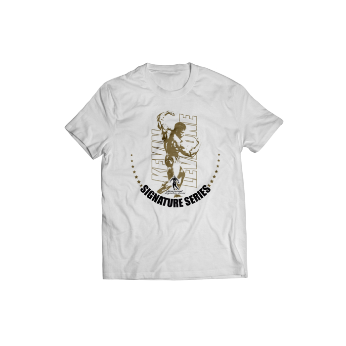 Kevin Levrone T-shirt White/Gold logo 170 g 5903719254885 | PE9837561 Levrone Merch | PE9837561
